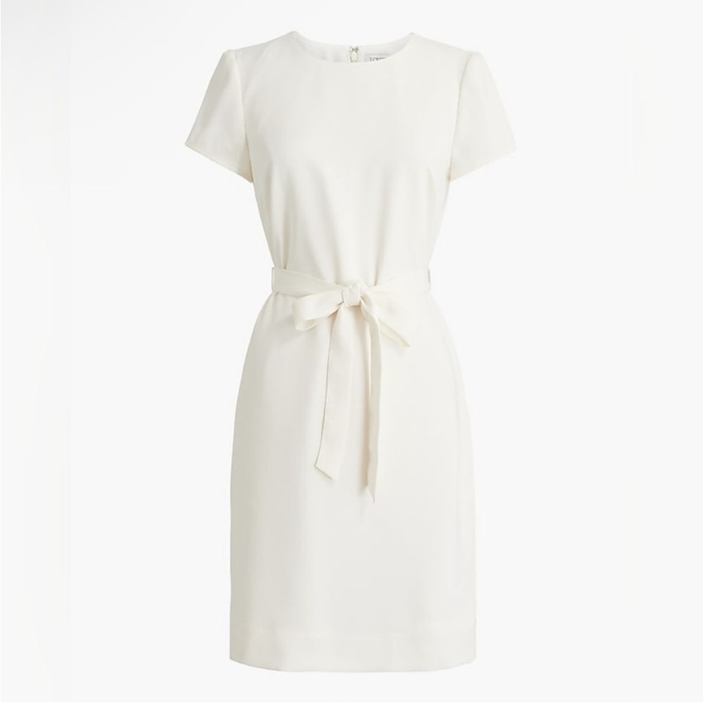 NWT  J.Crew Factory Short-sleeve belted suiting dress